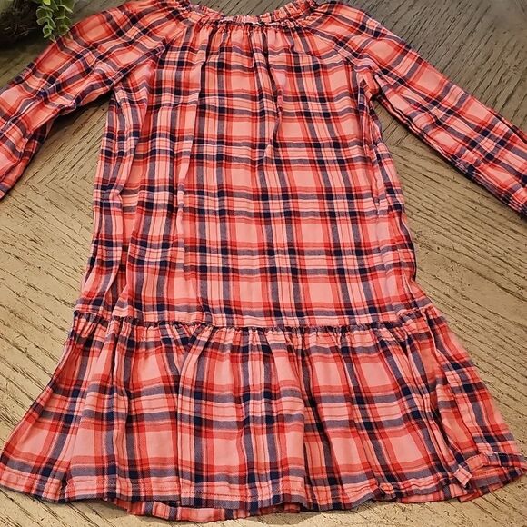 Red and Blue Plaid Long Sleeve Dress Size 8 H&M - Picture 11 of 11